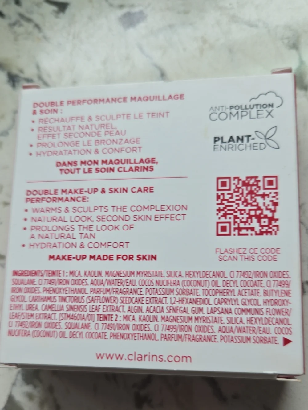 Clarins Bronzing Powder - Pink & Brown Packaging